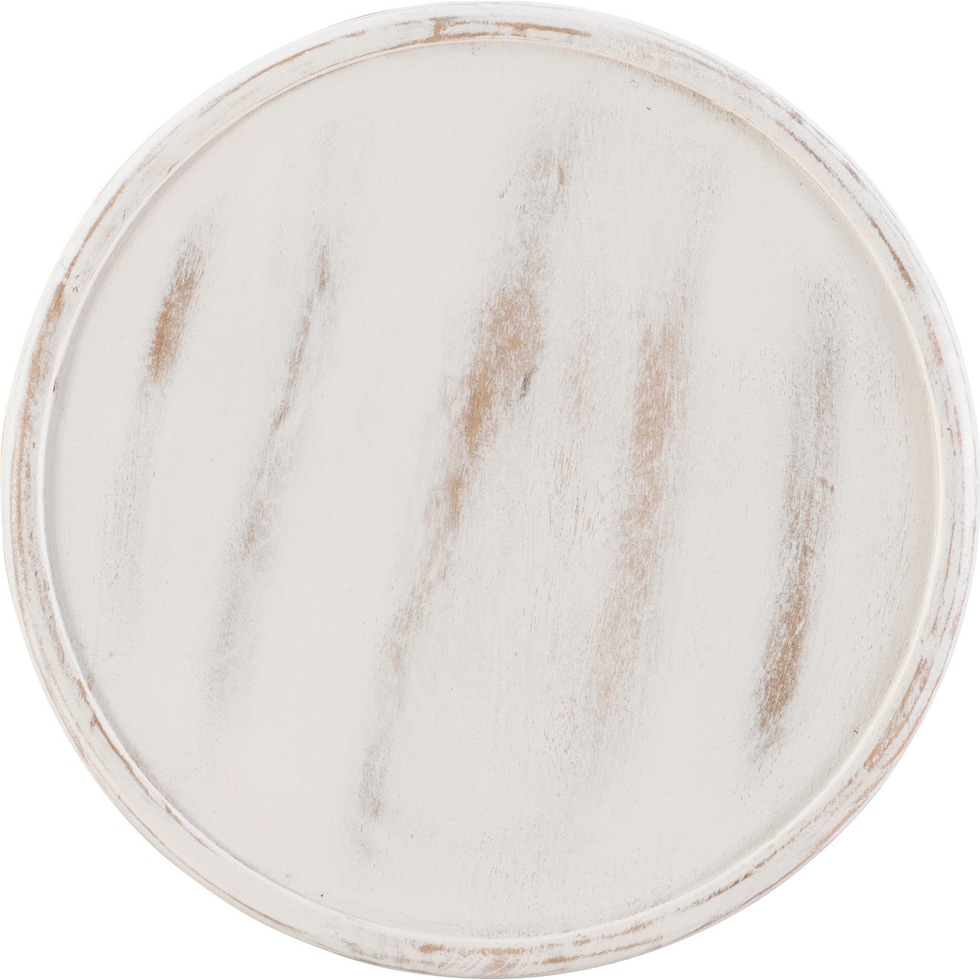 nikita white end table   