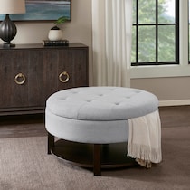 nikki gray ottoman   