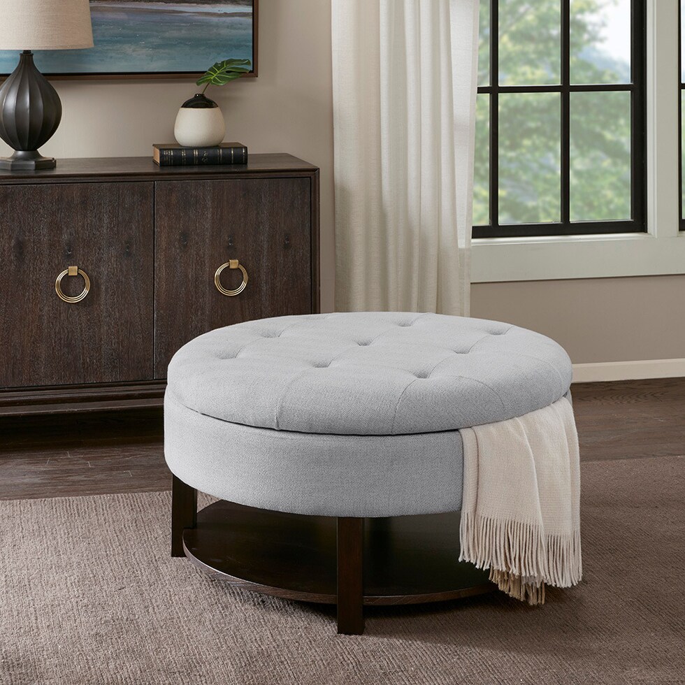 nikki gray ottoman   