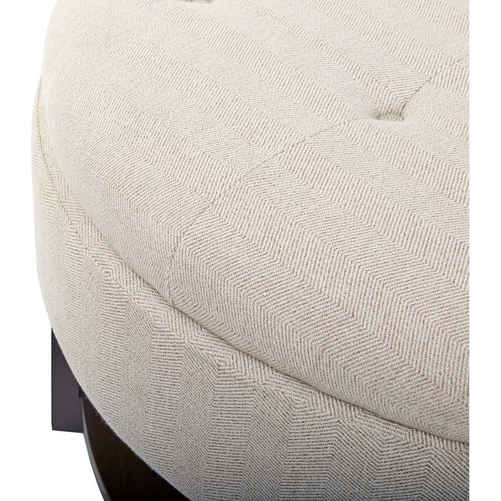 nikki white ottoman   