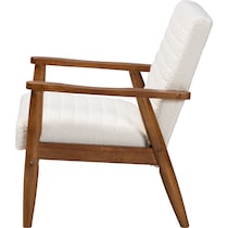 nikolai cream walnut brown accent chair   