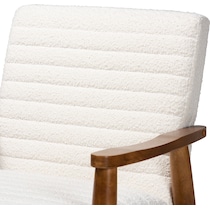 nikolai cream walnut brown accent chair   