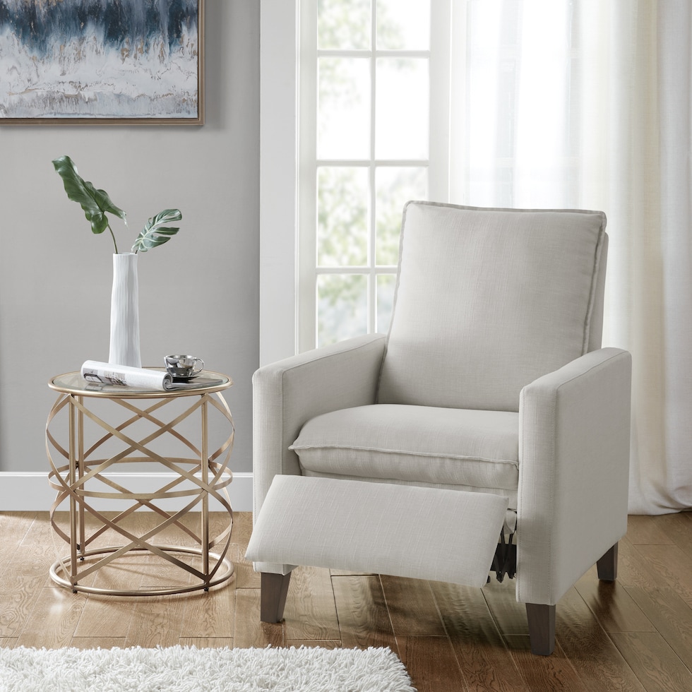 nilana white recliner   