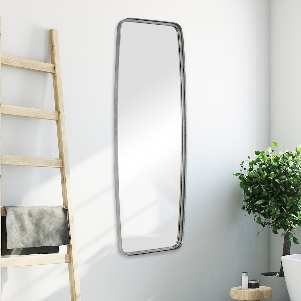 nilda silver wall mirror   