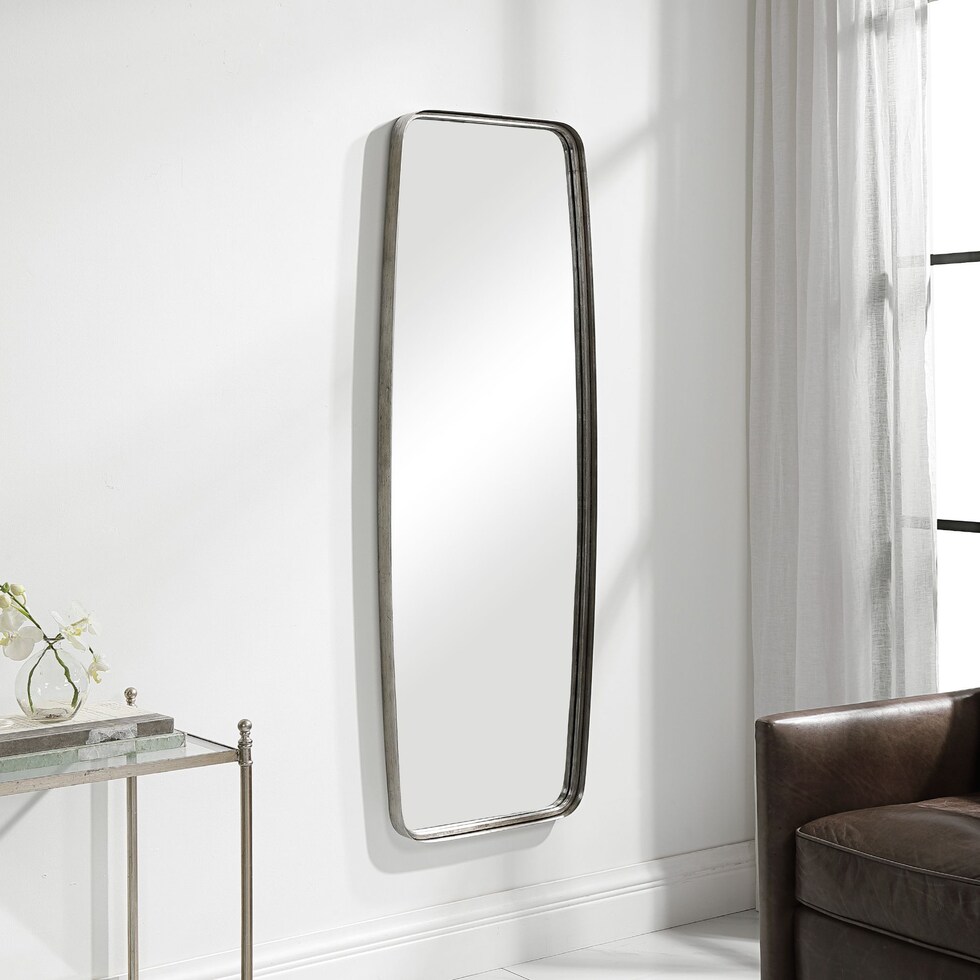 nilda silver wall mirror   