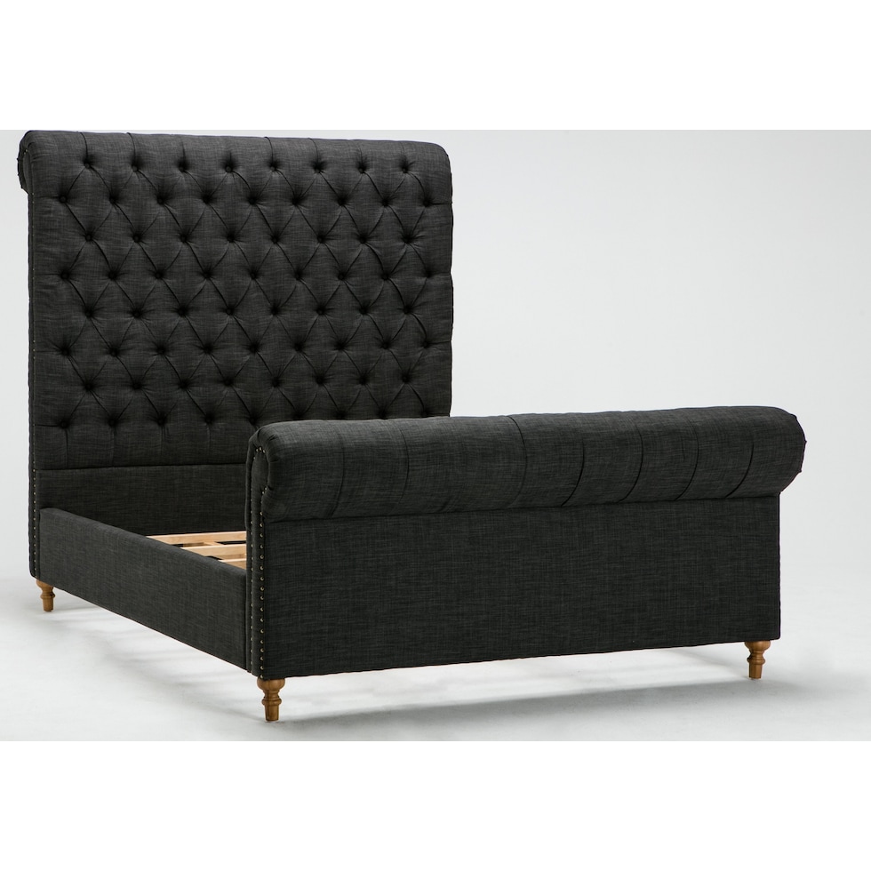 nina gray queen bed   