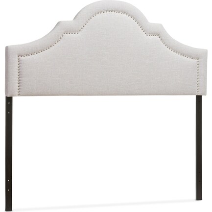 Nissa Queen Upholstered Headboard - Grayish Beige