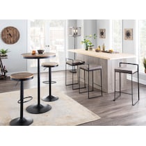 noa black bar stool   