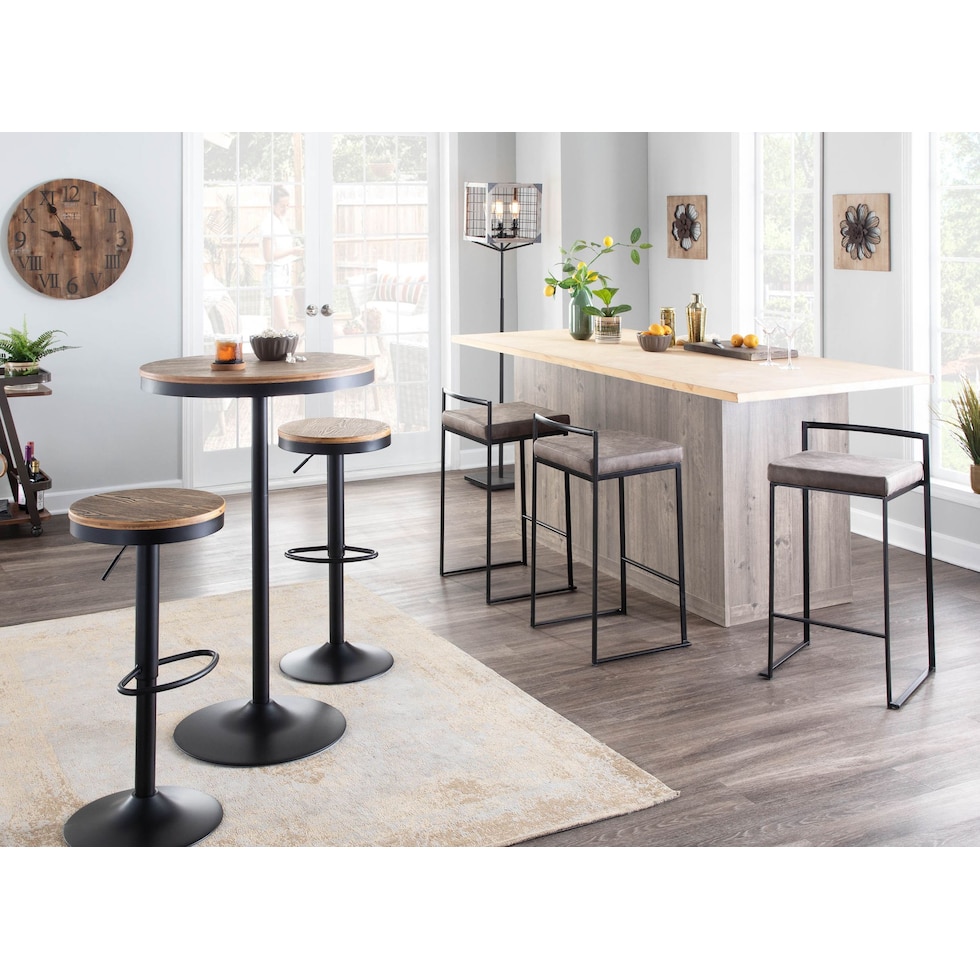 noa black bar stool   