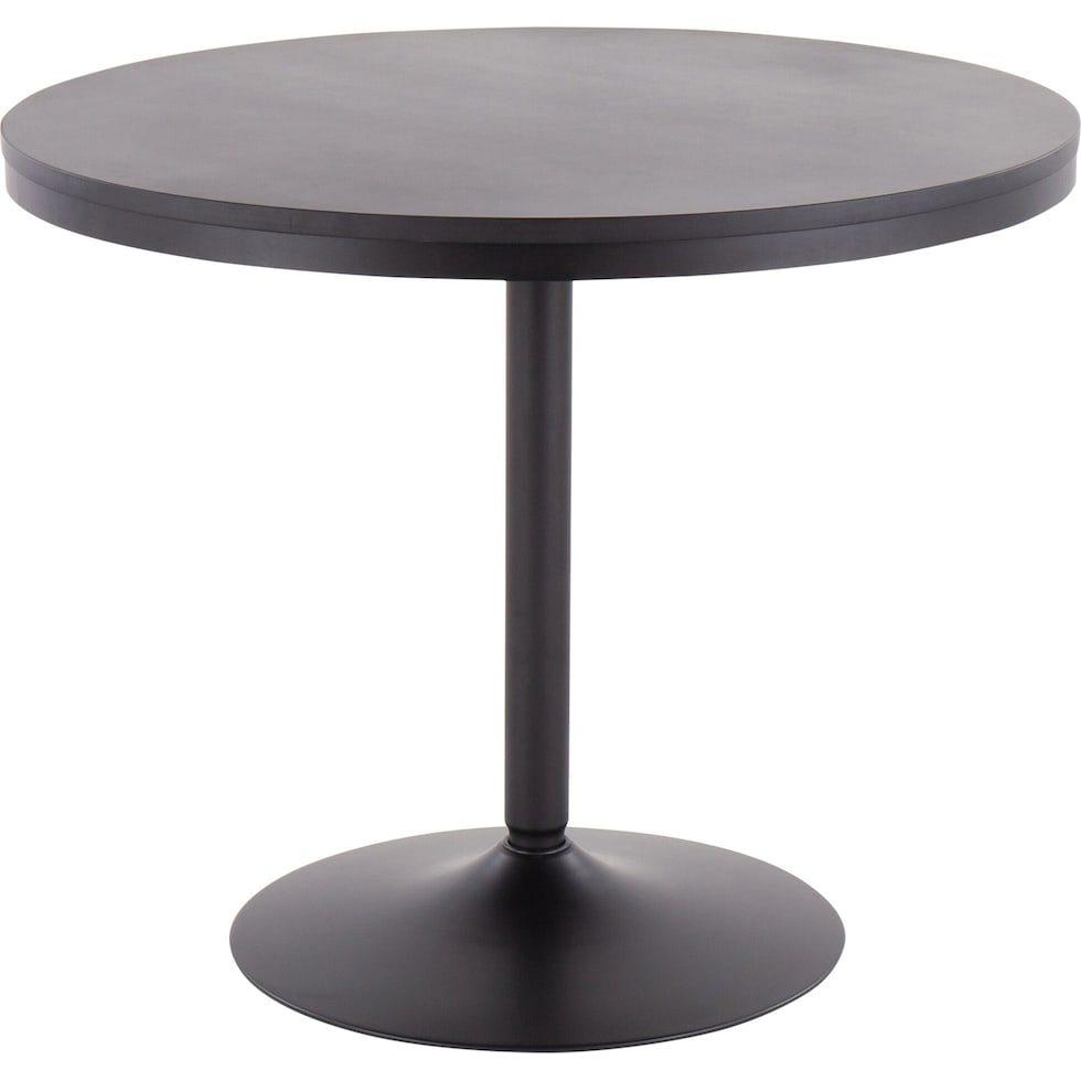 noa black dining table   