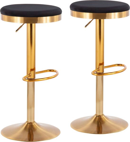 Noa Set of 2 Adjustable Swivel Bar Stools American Signature Furniture
