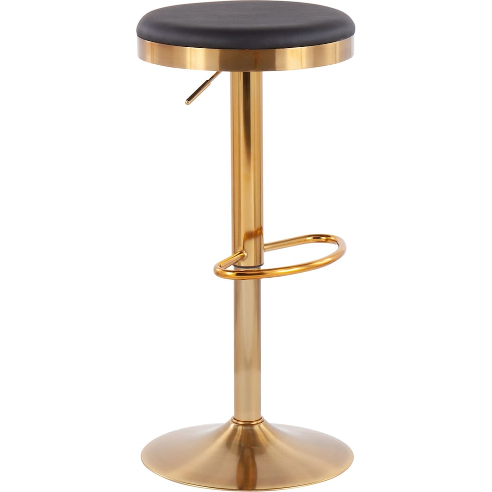 noa gold black bar stool   