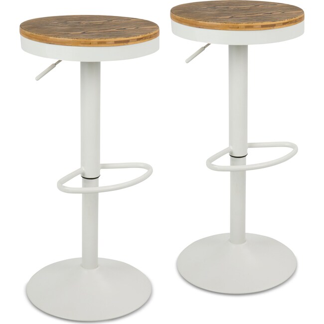 Dining Room Furniture - Noa Set of 2 Adjustable Swivel Bar Stools