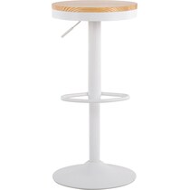 noa white natural bar stool   