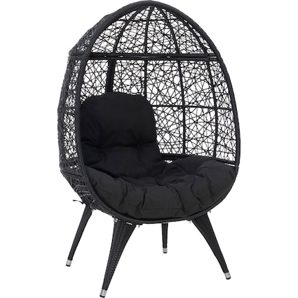Noah Indoor/Outdoor Standing Egg Chair - Black