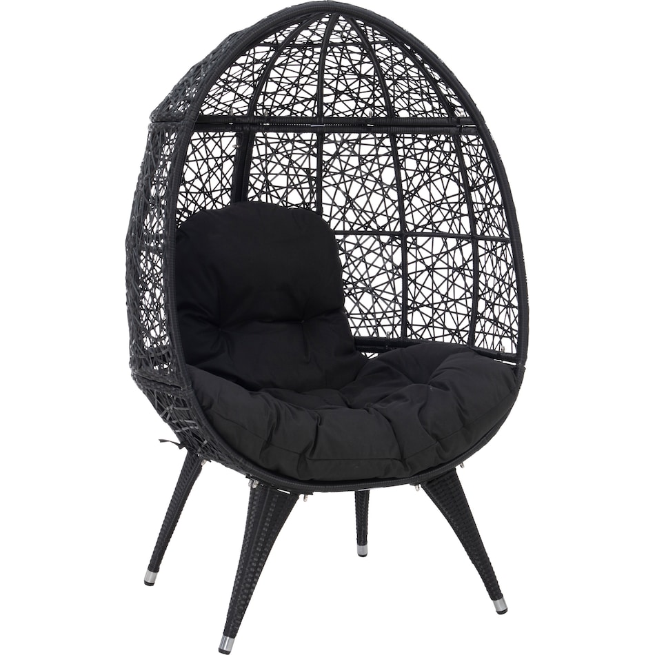 noah black outdoor chair   