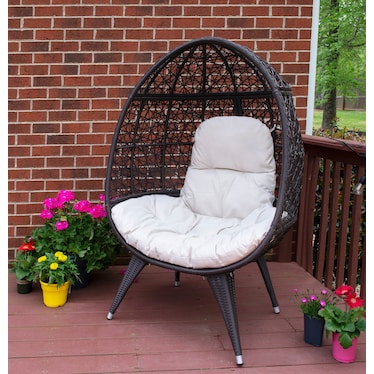 Noah Indoor/Outdoor Standing Egg Chair - Brown