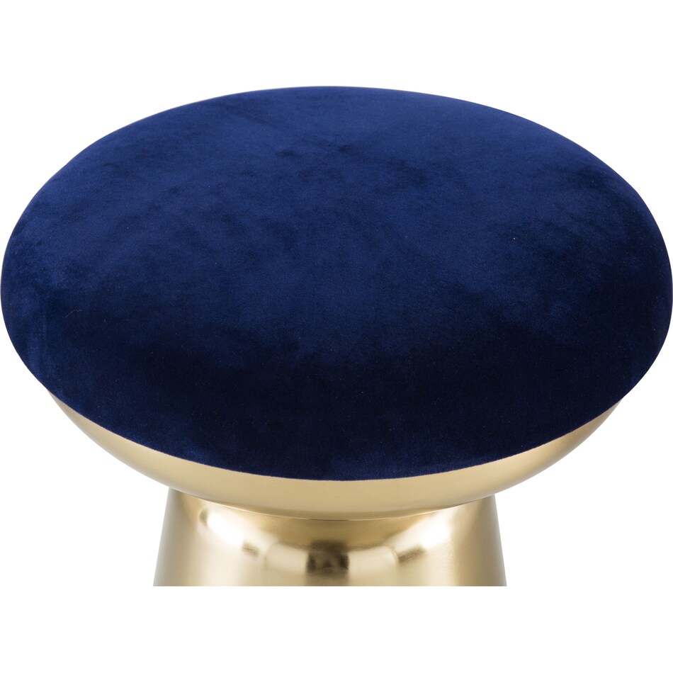 noelle blue gold accent stool   