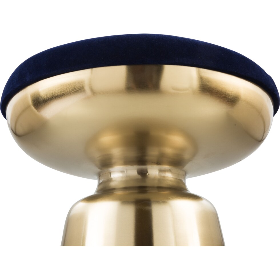 noelle blue gold accent stool   