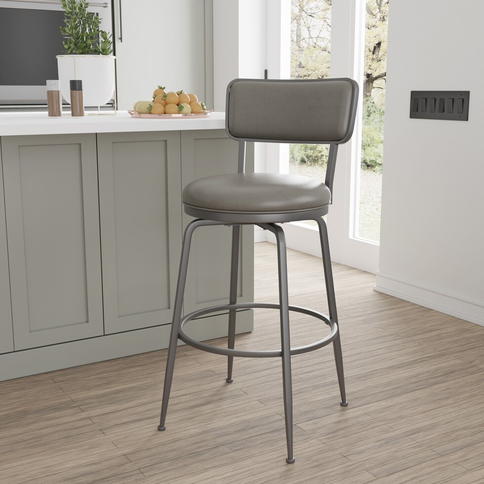 noelle gray bar stool   