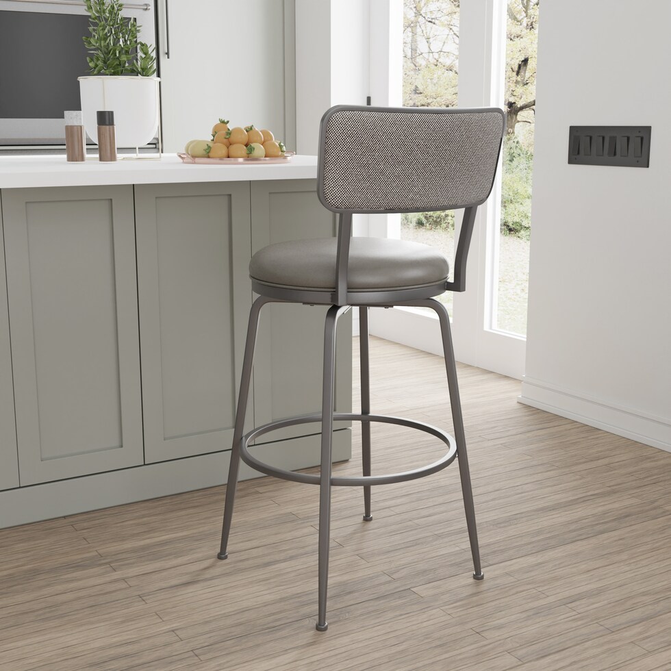 noelle gray bar stool   