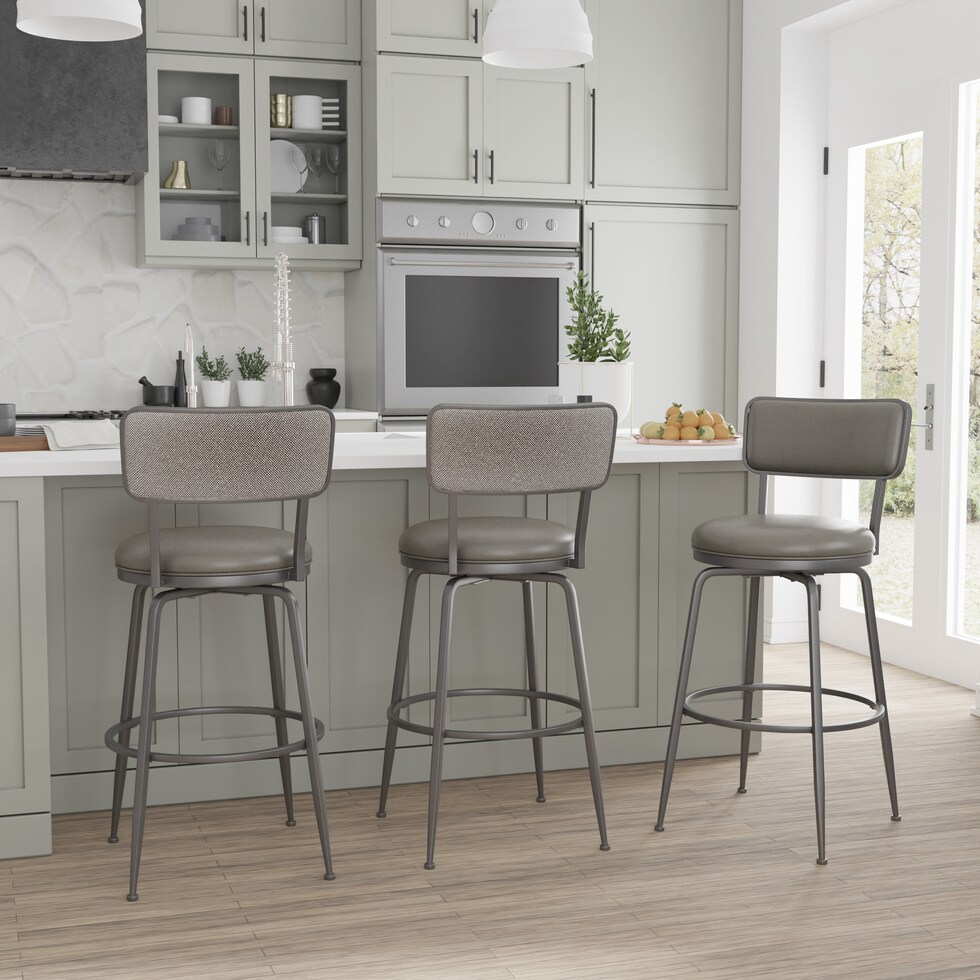 noelle gray bar stool   