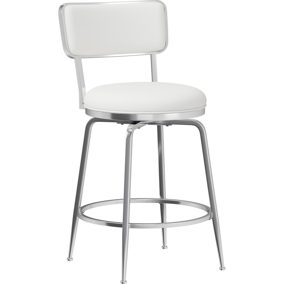 noelle white counter height stool   