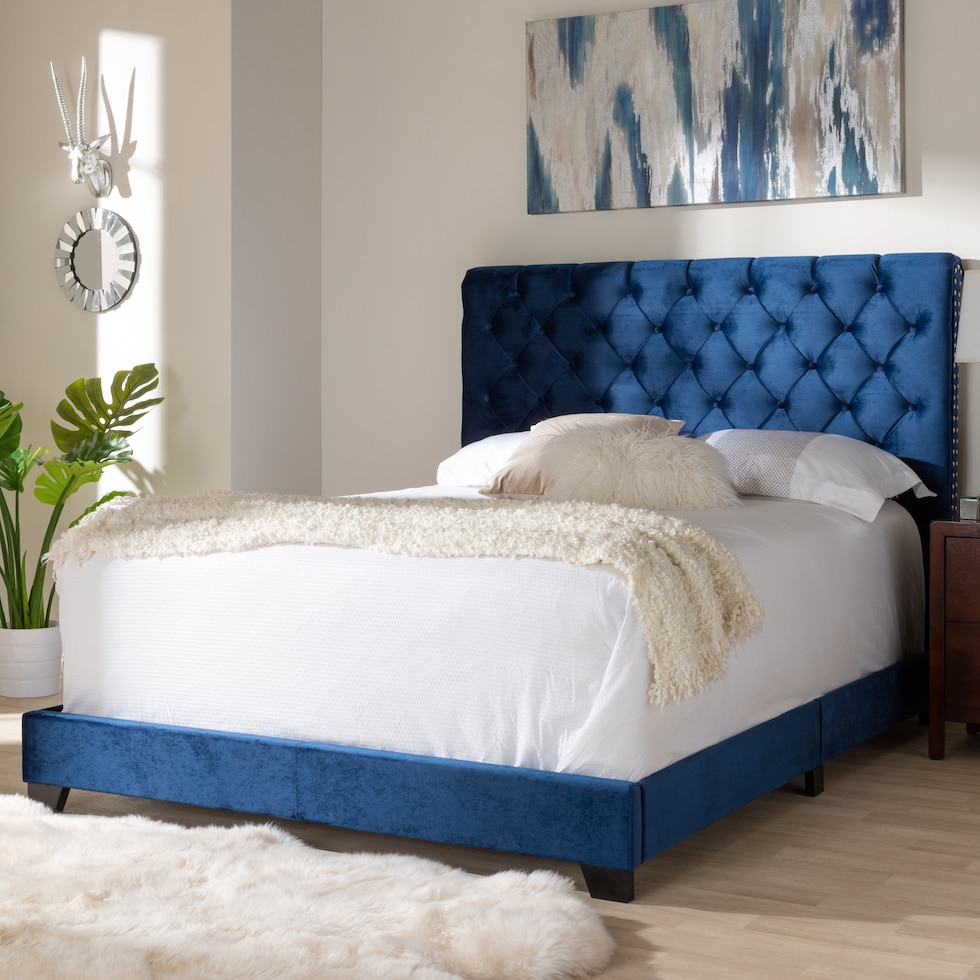 noen blue full bed   