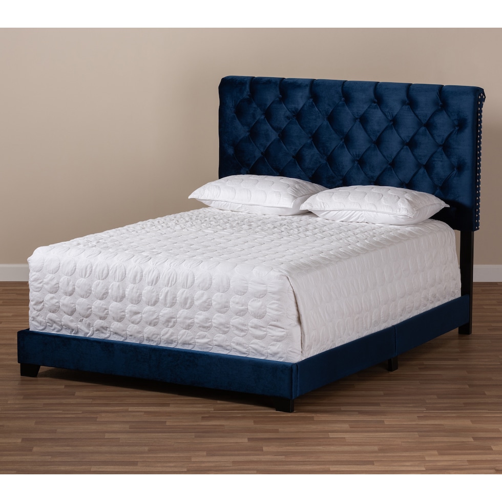 noen blue king bed   