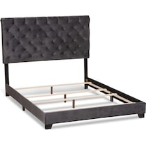 noen gray queen bed   