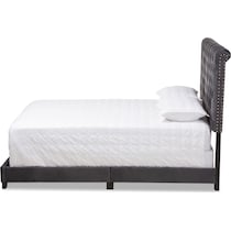 noen gray queen bed   