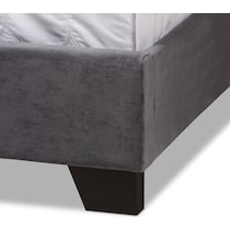 noen gray queen bed   