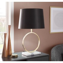 nola white black table lamp   