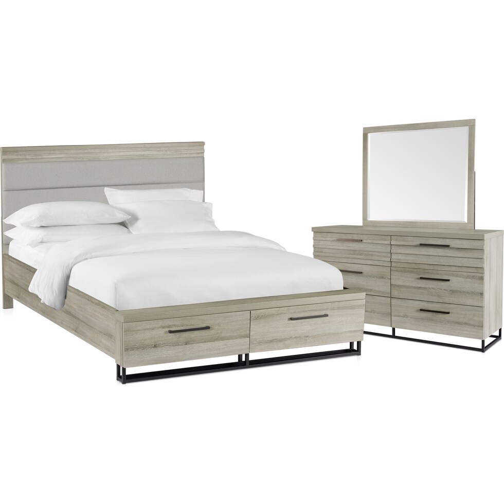 nolan gray  pc queen storage bedroom   