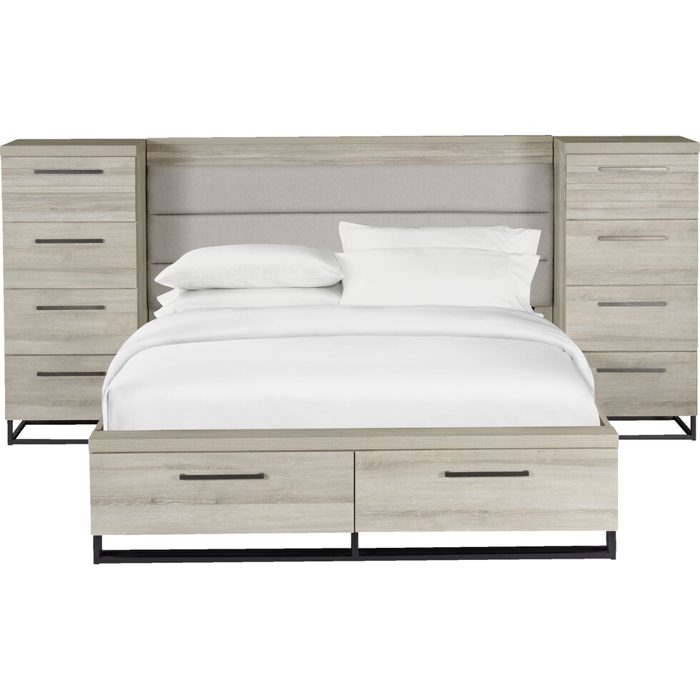 nolan gray  pc queen storage bedroom   