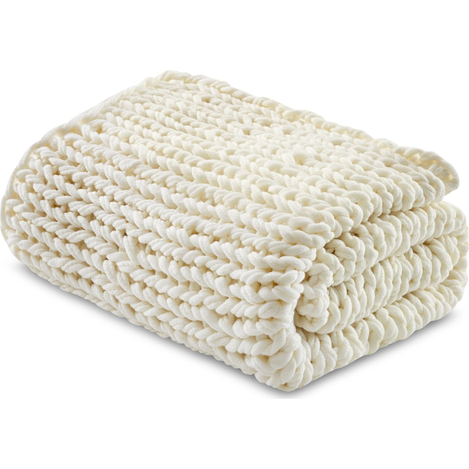 nora white blanket   