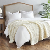 nora white blanket   