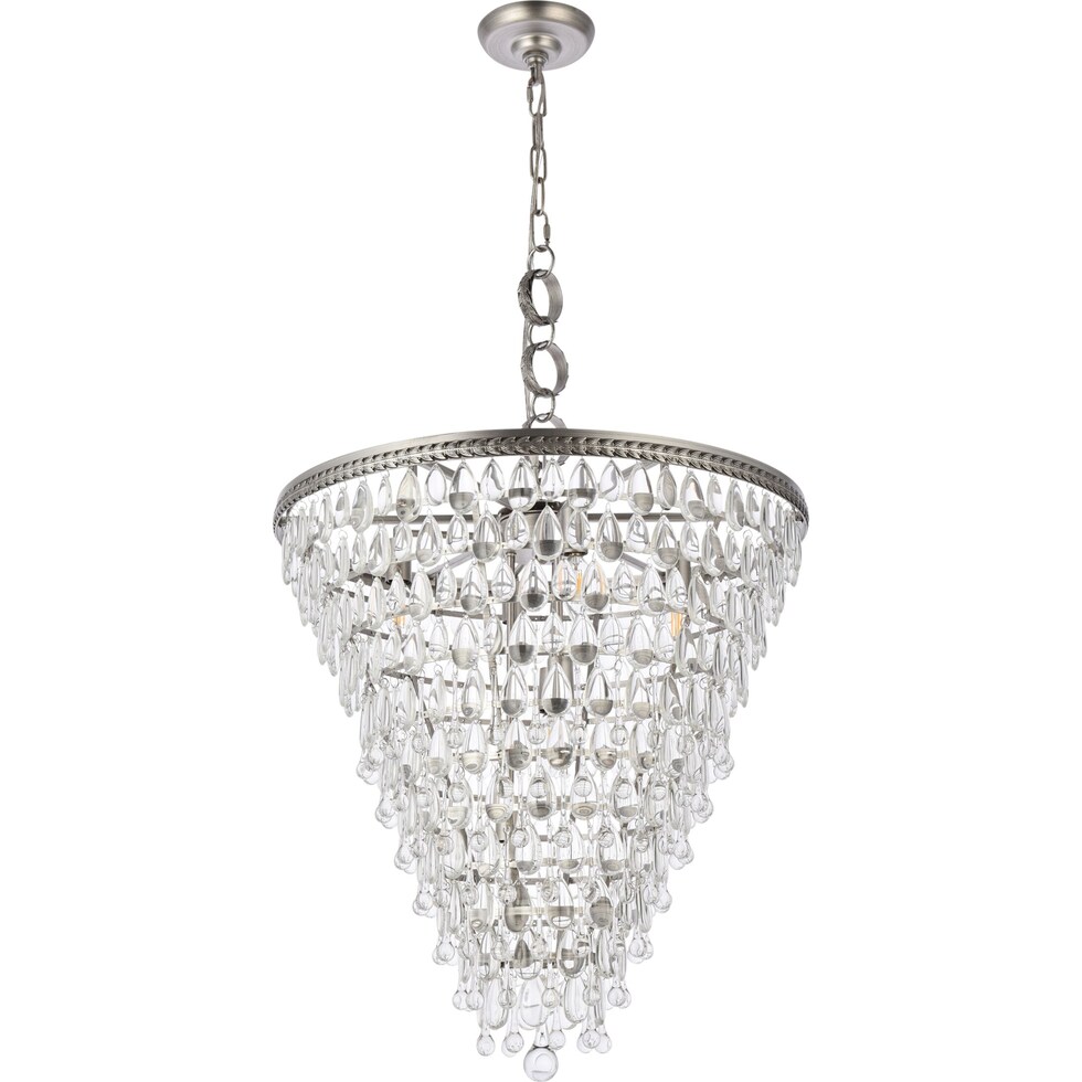 nordic silver chandelier   