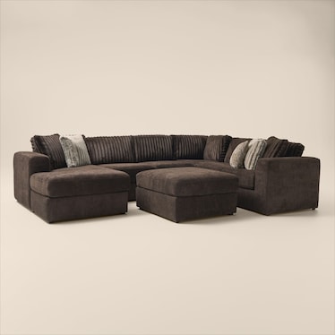 Nori 4-Piece Sectional with Chaise and Ottoman