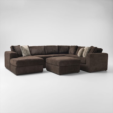 Nori 4-Piece Sectional with Chaise and Ottoman