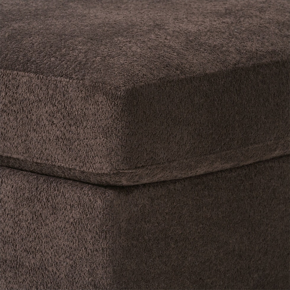 nori dark brown ottoman   