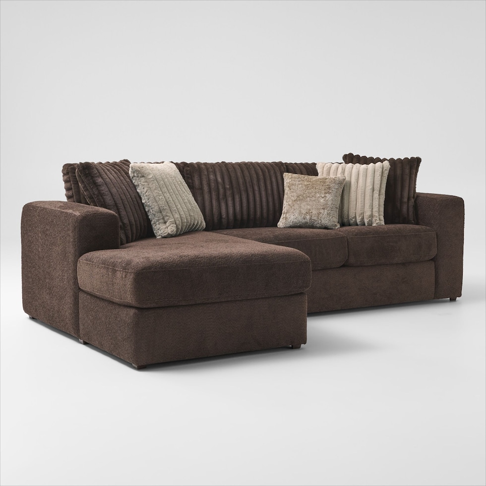 nori dark brown sectional   