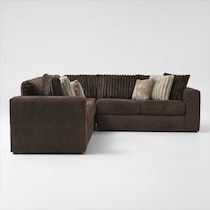 nori dark brown sectional   