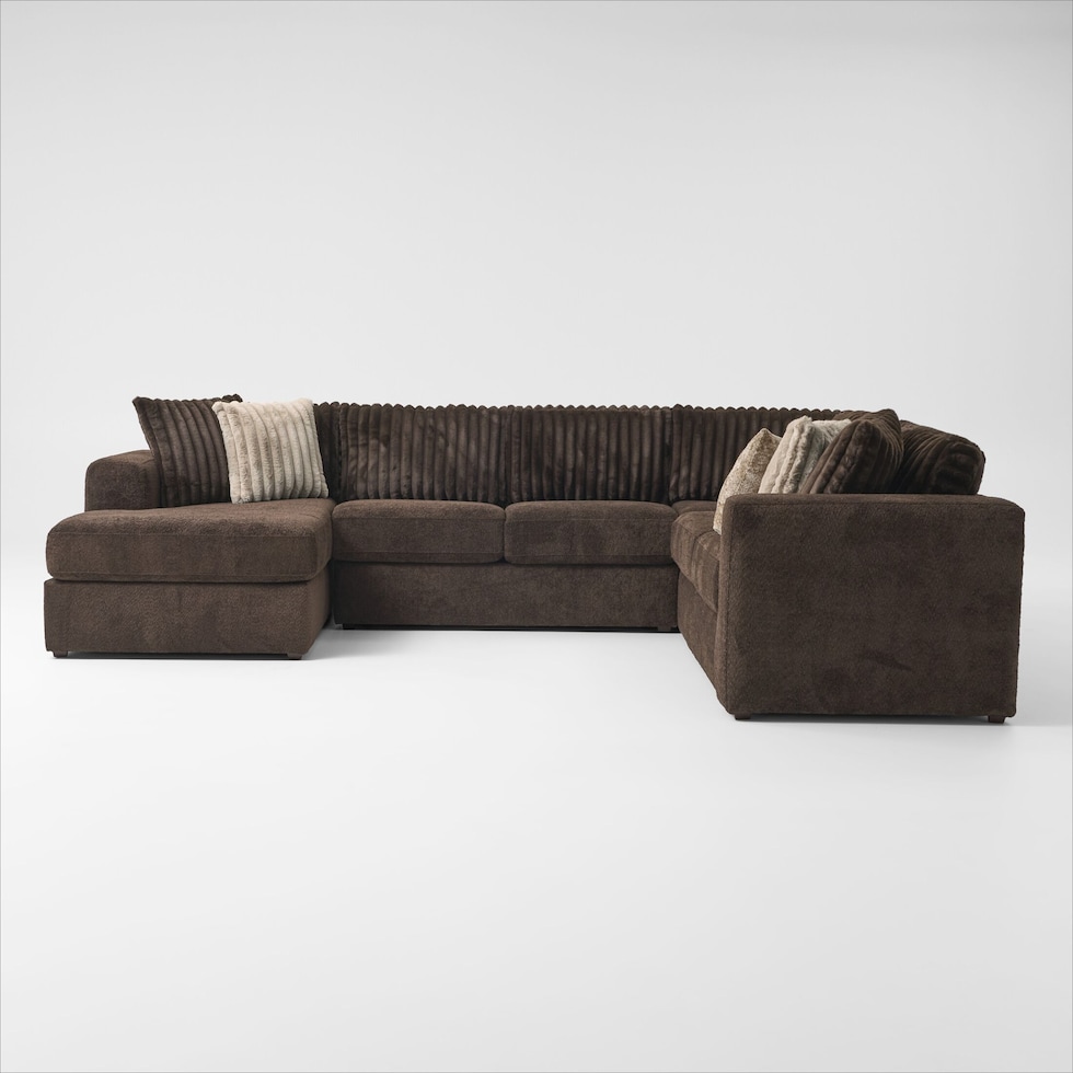 nori dark brown sectional   