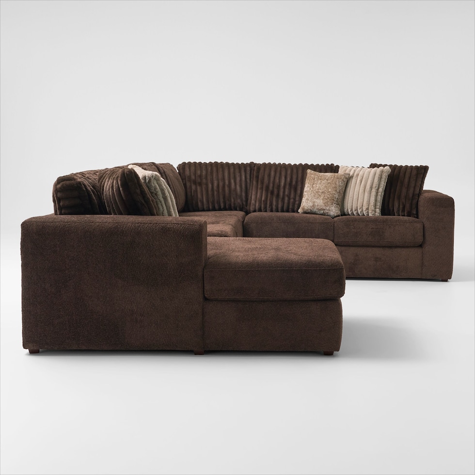 nori dark brown sectional   