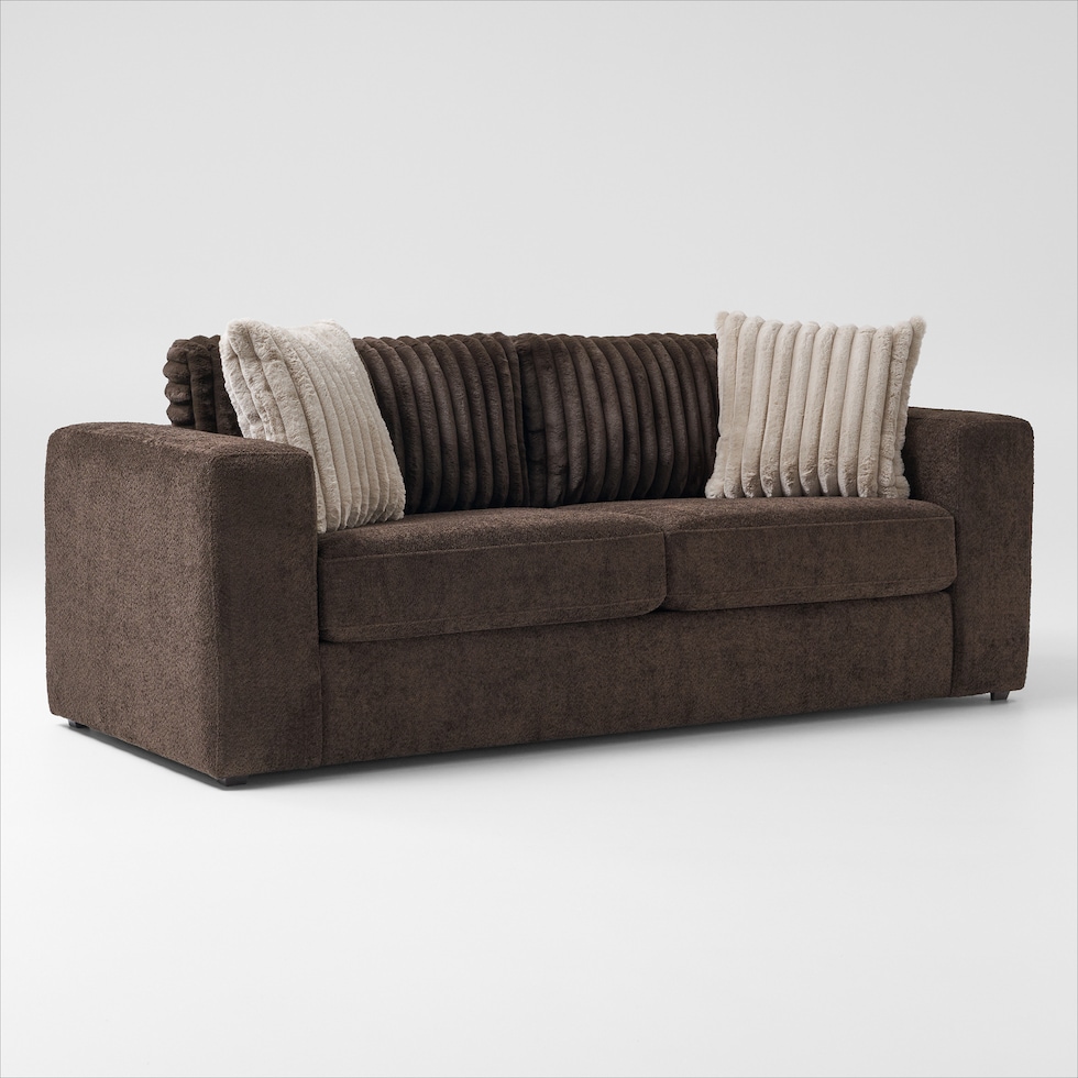 nori dark brown sofa   