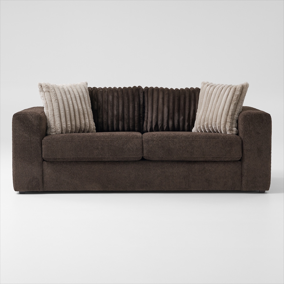 nori dark brown sofa   