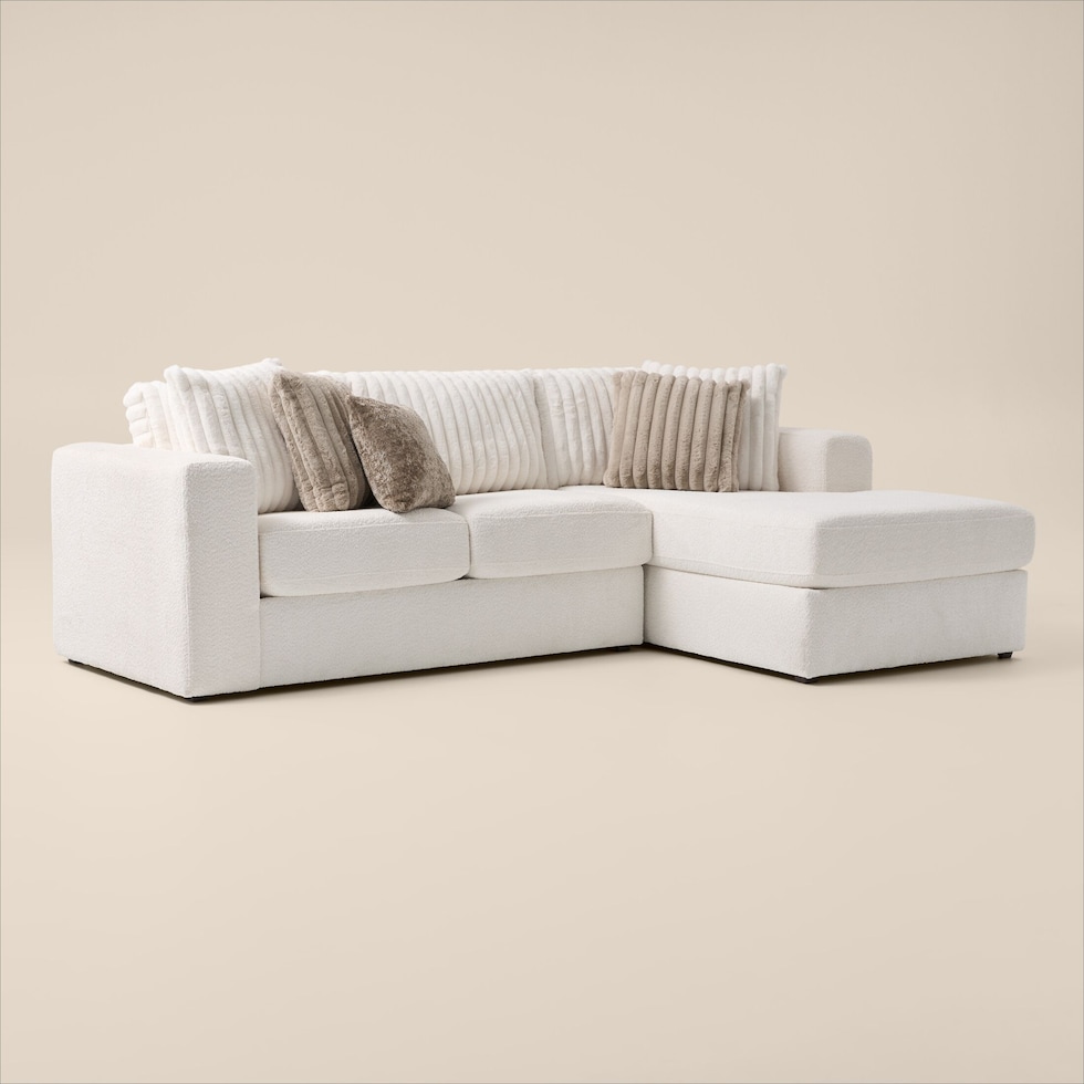 nori white sectional   