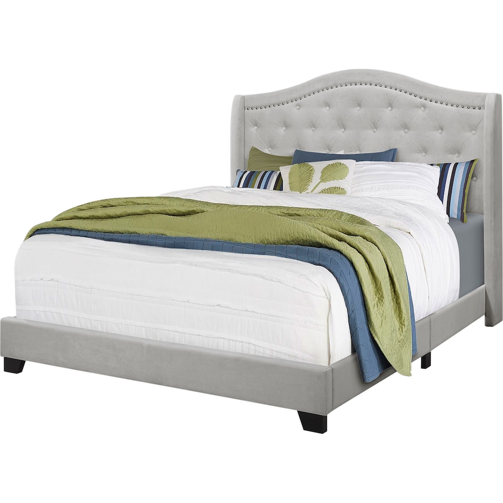 norma gray queen bed   