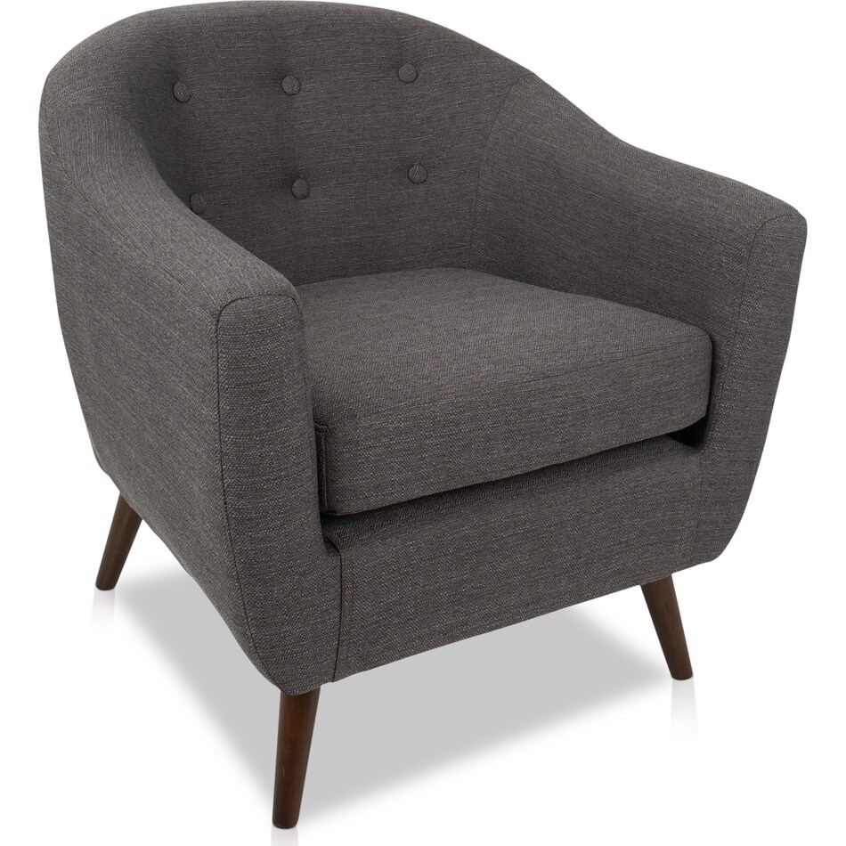 norman gray accent chair   